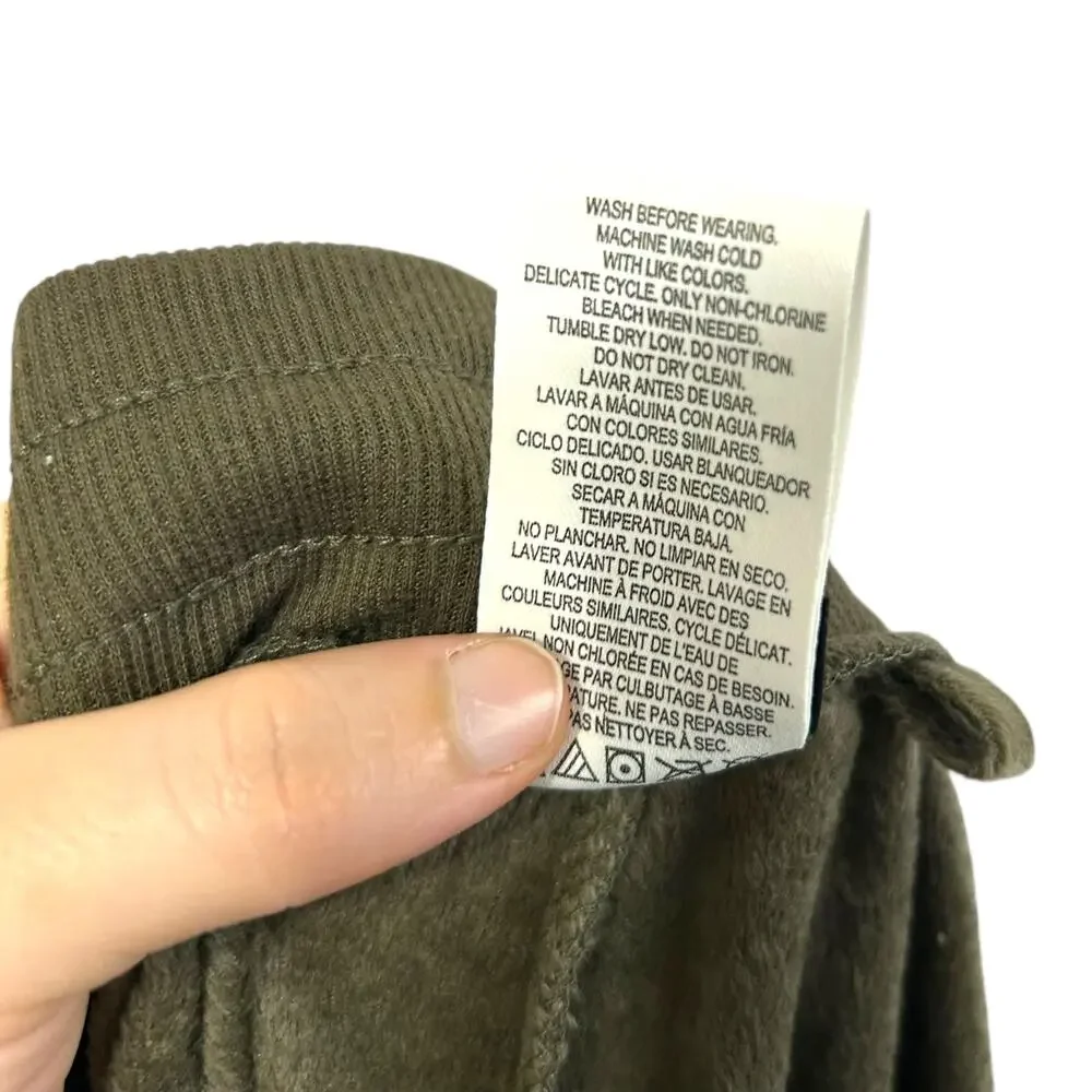 Felina Luxe Velour Zip Hoodie and Jogger Set NWT Womens Sz M Deep Olive Casual